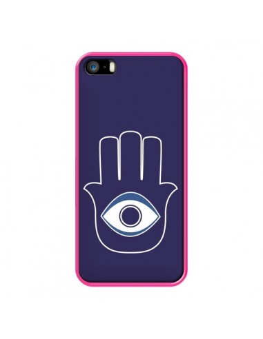 Coque Main de Fatma Oeil Bleu pour iPhone 5 et 5S - Laetitia