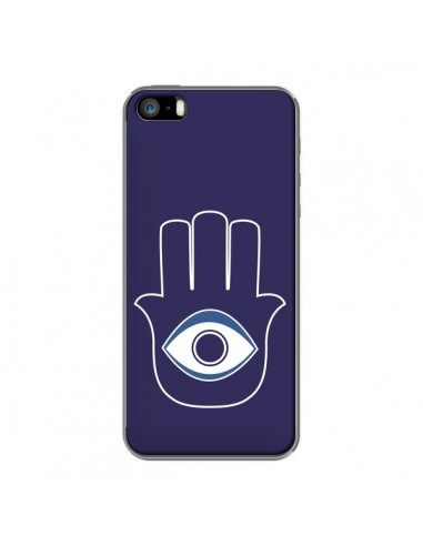 Coque Main de Fatma Oeil Bleu pour iPhone 5 et 5S - Laetitia