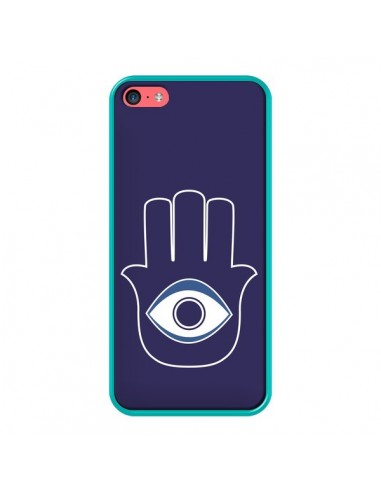 Coque Main de Fatma Oeil Bleu pour iPhone 5C - Laetitia