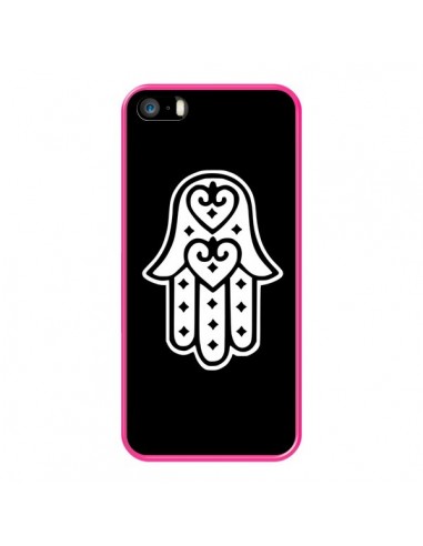 Coque Main de Fatma Oeil Noir pour iPhone 5 et 5S - Laetitia