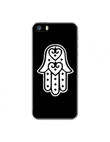 Coque Main de Fatma Oeil Noir pour iPhone 5 et 5S - Laetitia