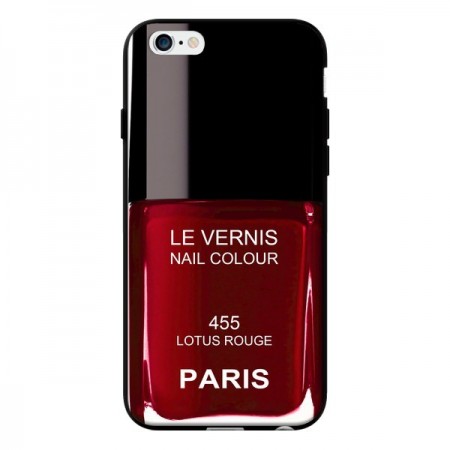 Coque Vernis Paris Lotus Rouge pour iPhone 6 - Laetitia Coque Vernis Paris Lotus Rouge pour iPhone 6 - Laetitia