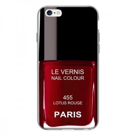 Coque Vernis Paris Lotus Rouge pour iPhone 6 - Laetitia Coque Vernis Paris Lotus Rouge pour iPhone 6 - Laetitia