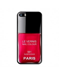 Coque Vernis Paris Suspicious Rouge pour iPhone 5 et 5S - Laetitia