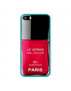 Coque Vernis Paris Suspicious Rouge pour iPhone 5 et 5S - Laetitia 2
