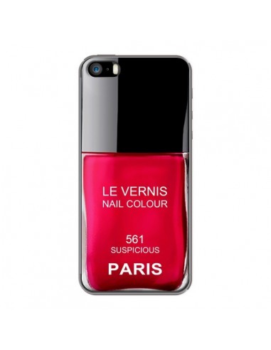 Coque Vernis Paris Suspicious Rouge pour iPhone 5 et 5S - Laetitia
