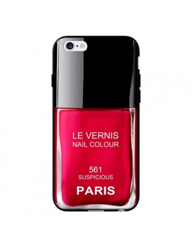 Coque Vernis Paris Suspicious Rouge pour iPhone 6 - Laetitia