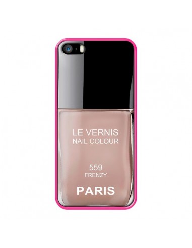 Coque Vernis Paris Frenzy Beige pour iPhone 5 et 5S - Laetitia