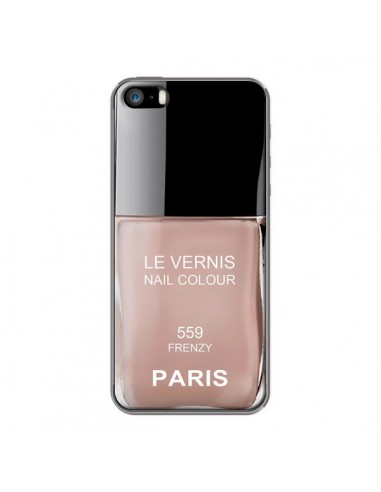 Coque Vernis Paris Frenzy Beige pour iPhone 5 et 5S - Laetitia