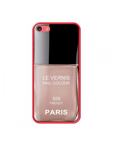Coque Vernis Paris Frenzy Beige pour iPhone 5C - Laetitia