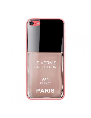 Coque Vernis Paris Frenzy Beige pour iPhone 5C - Laetitia