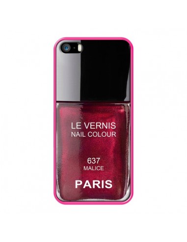 Coque Vernis Paris Malice Violet pour iPhone 5 et 5S - Laetitia