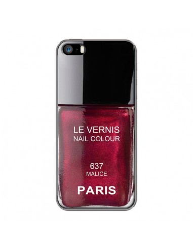 Coque Vernis Paris Malice Violet pour iPhone 5 et 5S - Laetitia