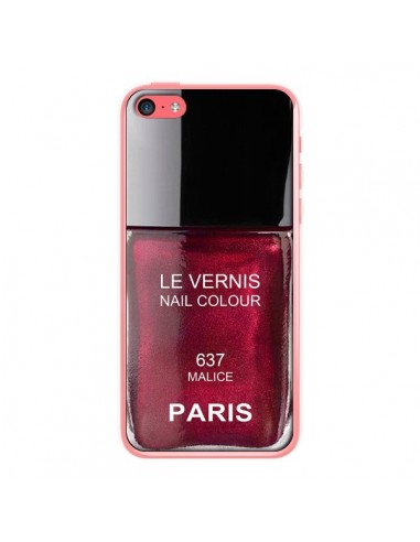 Coque Vernis Paris Malice Violet pour iPhone 5C - Laetitia
