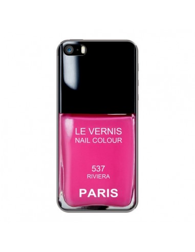 Coque Vernis Paris Riviera Rose pour iPhone 5 et 5S - Laetitia