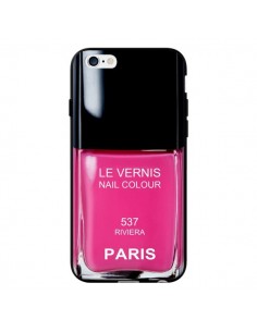 Coque Vernis Paris Riviera Rose pour iPhone 6 - Laetitia
