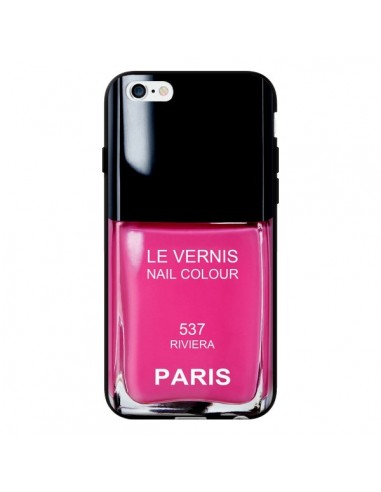 Coque Vernis Paris Riviera Rose pour iPhone 6 - Laetitia