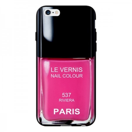 Coque Vernis Paris Riviera Rose pour iPhone 6 - Laetitia