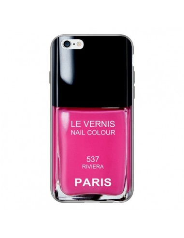 Coque Vernis Paris Riviera Rose pour iPhone 6 - Laetitia