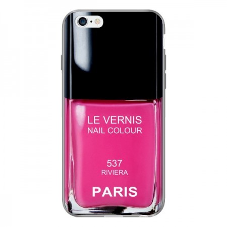 Coque Vernis Paris Riviera Rose pour iPhone 6 - Laetitia