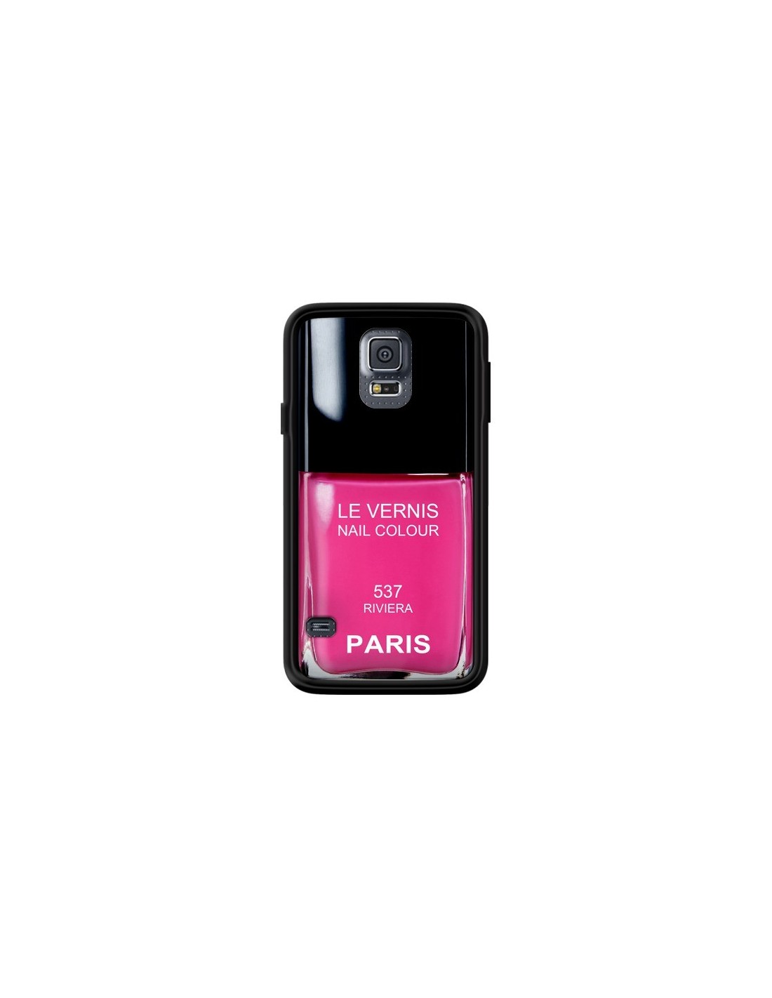 Coque Vernis Paris Riviera Rose pour Samsung Galaxy S5 - Laetitia