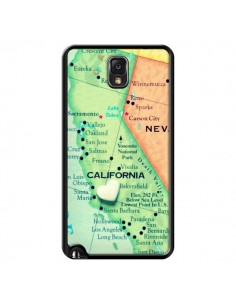 Coque Carte Map Californie pour Samsung Galaxy Note 4 - R Delean