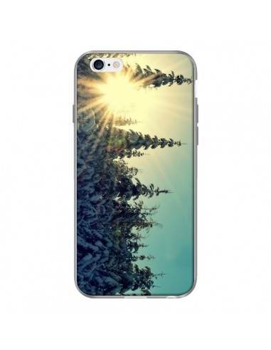 Coque Hiver Paysage Neige Montagnes Sapins Ski pour iPhone 6 Plus - R Delean