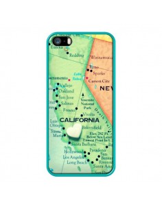 Coque Carte Map Californie pour iPhone 5 et 5S - R Delean 2