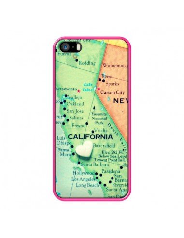 Coque Carte Map Californie pour iPhone 5 et 5S - R Delean