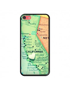 Coque Carte Map Californie pour iPhone 5C - R Delean