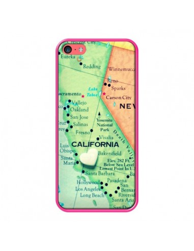 Coque Carte Map Californie pour iPhone 5C - R Delean