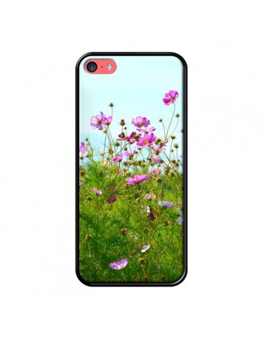 Coque Fleurs Roses Champ pour iPhone 5C - R Delean