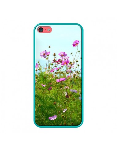 Coque Fleurs Roses Champ pour iPhone 5C - R Delean