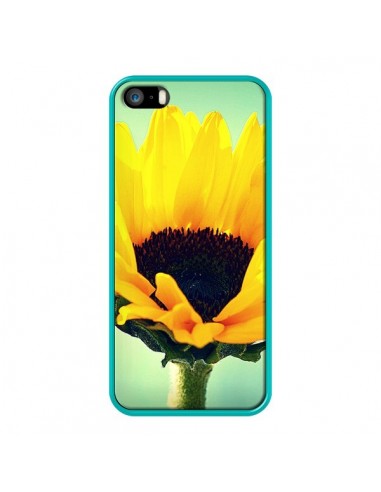 Coque Tournesol Zoom Fleur pour iPhone 5 et 5S - R Delean