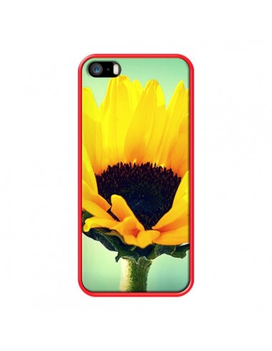 Coque Tournesol Zoom Fleur pour iPhone 5 et 5S - R Delean