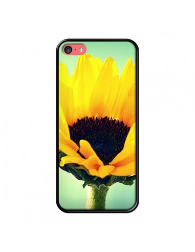 Coque Tournesol Zoom Fleur pour iPhone 5C - R Delean