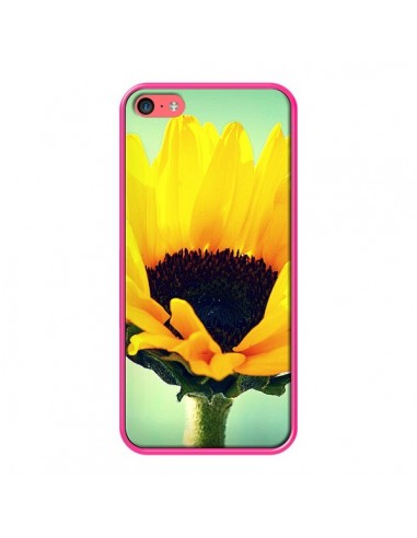 Coque Tournesol Zoom Fleur pour iPhone 5C - R Delean