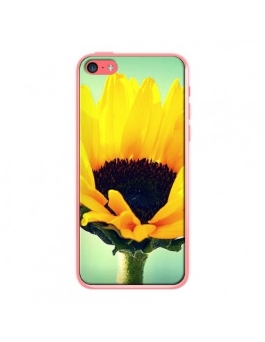 Coque Tournesol Zoom Fleur pour iPhone 5C - R Delean