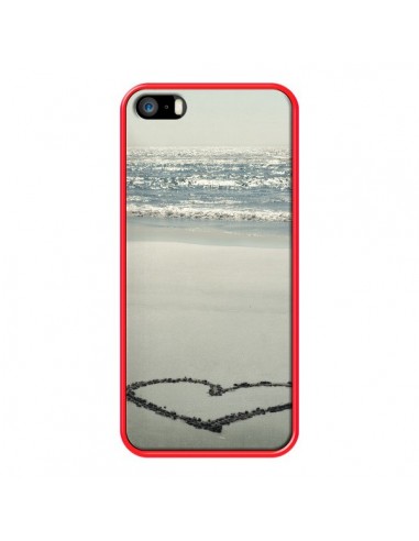 Coque Cur Plage Beach Mer Sea Love Sable Sand pour iPhone 5 et 5S - R Delean