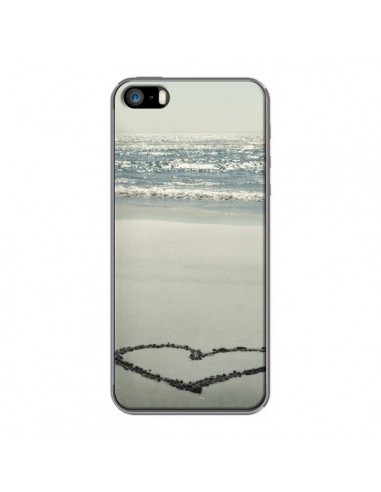 Coque Cur Plage Beach Mer Sea Love Sable Sand pour iPhone 5 et 5S - R Delean