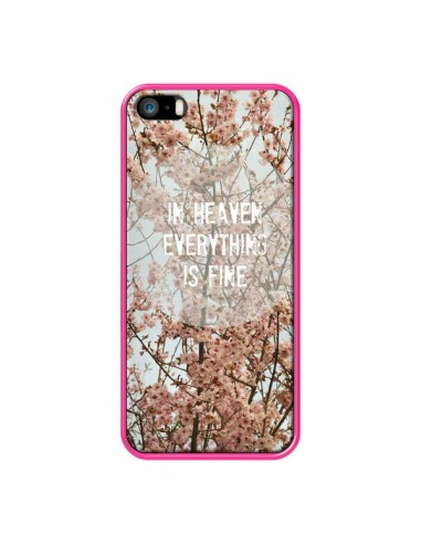 Coque In heaven everything is fine paradis fleur pour iPhone 5 et 5S - R Delean