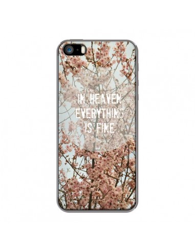 Coque In heaven everything is fine paradis fleur pour iPhone 5 et 5S - R Delean
