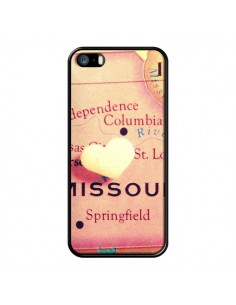 Coque Carte Map Missouri Cur pour iPhone 5 et 5S - R Delean