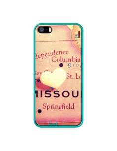 Coque Carte Map Missouri Cur pour iPhone 5 et 5S - R Delean 2