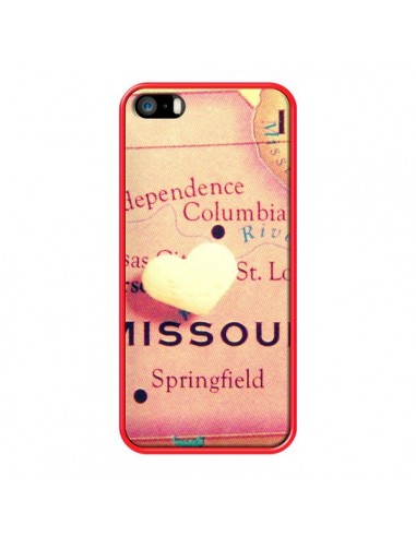 Coque Carte Map Missouri Cur pour iPhone 5 et 5S - R Delean