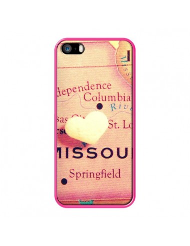 Coque Carte Map Missouri Cur pour iPhone 5 et 5S - R Delean