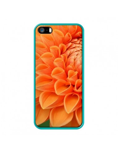 Coque Fleurs oranges flower pour iPhone 5 et 5S - R Delean