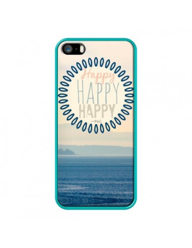 Coque Happy Day Mer Ocean Sable Plage Paysage pour iPhone 5 et 5S - R Delean