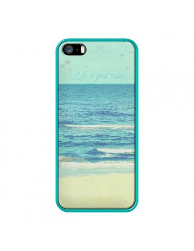 Coque Life good day Mer Ocean Sable Plage Paysage pour iPhone 5 et 5S - R Delean