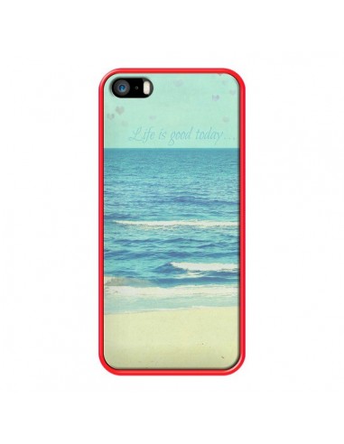 Coque Life good day Mer Ocean Sable Plage Paysage pour iPhone 5 et 5S - R Delean